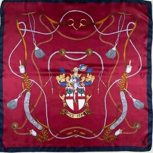 Daks Red and Navy Silk Scarf